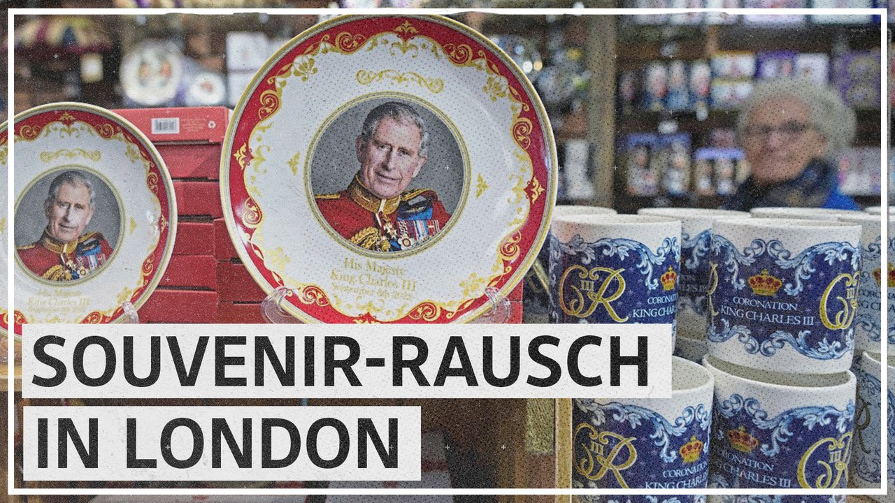 Souvenir-Rausch in London vor Krönung von Charles III.