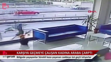 Yolun karşısına geçmeye çalışırken araba çarptı