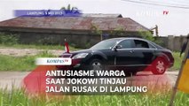 Teriakan Warga Ingatkan Jalan Becek Saat Jokowi Tinjau Jalan Rusak di Lampung