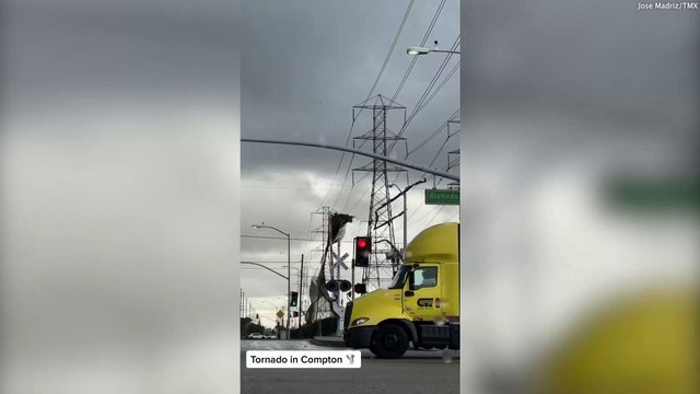 Tornadoes touch down in Los Angeles - damaging buildings, vehicles and trees