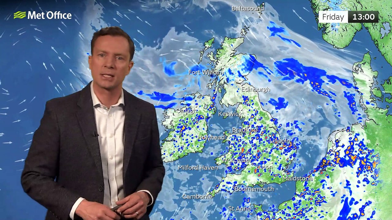 Met Office Afternoon Weather Forecast 05/05/23 - Mixture of sunshine and showers
