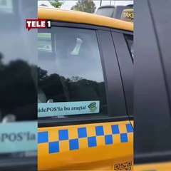 Emniyet şeridine giren taksici motosikletliye bıçak çekti