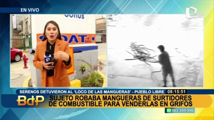 Cayó “El loco de las mangueras” en Pueblo Libre
