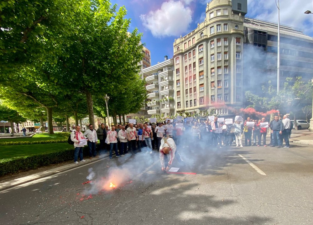 Los funcionarios de prisiones protestan en León