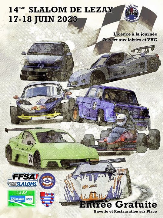 Slalom lezay le 17 et 18 juin 2023 coupe de France de slalom