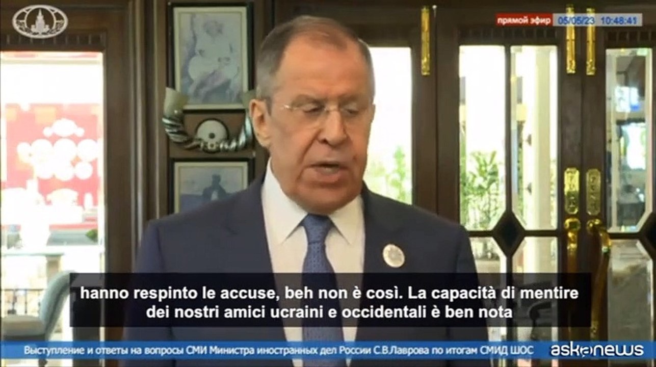 Lavrov e i droni sul Cremlino: "Ucraina e Occidente abili a mentire"