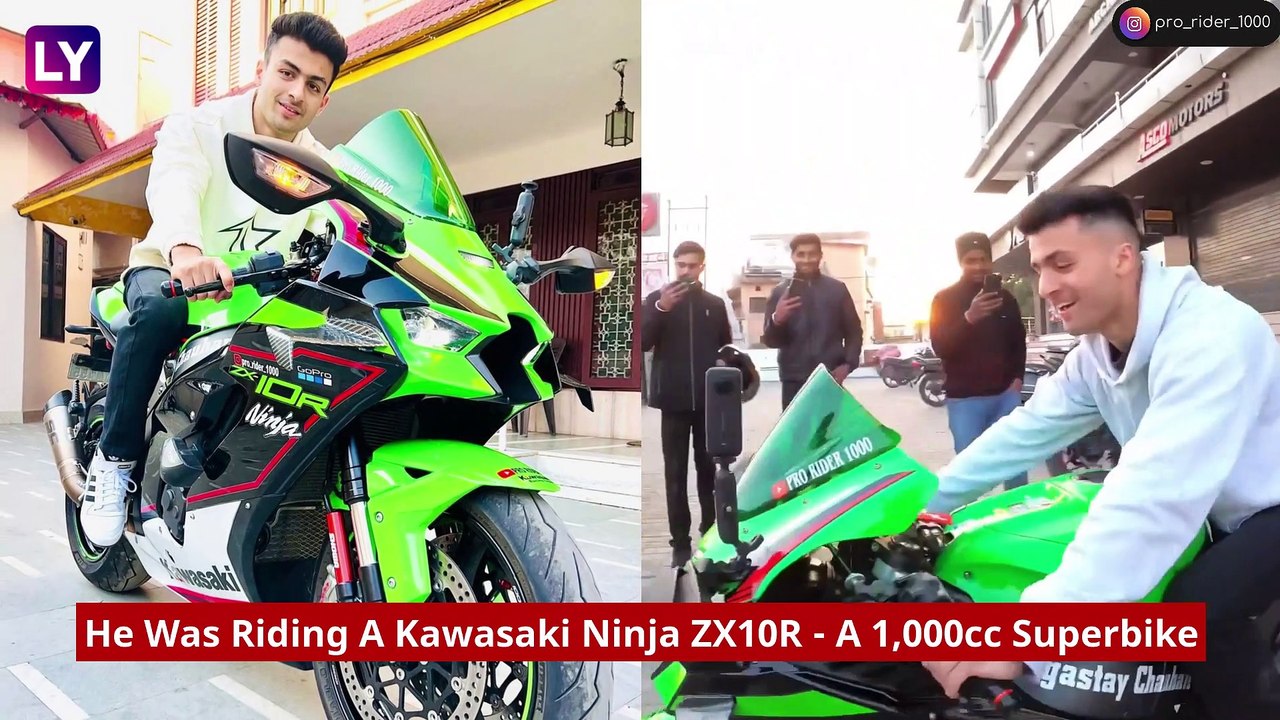 YouTuber Agastay Chauhan With 1.2 Million Subscribers Dies While Racing At 300 kmph On Kawasaki Ninja
