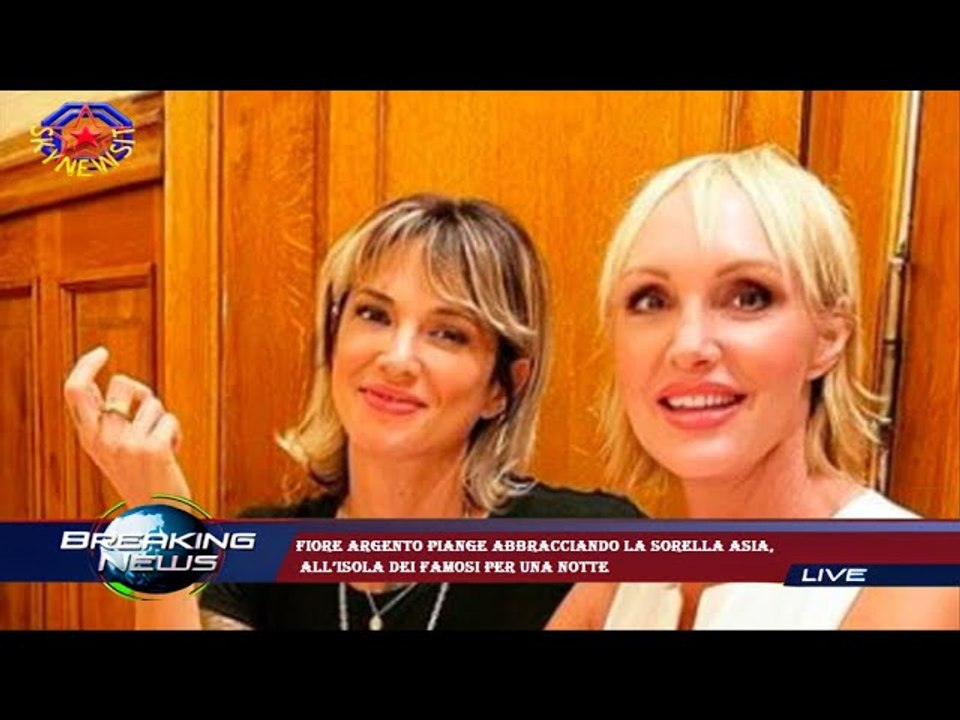 Fiore Argento piange abbracciando la sorella Asia,  all’Isola dei famosi per una notte