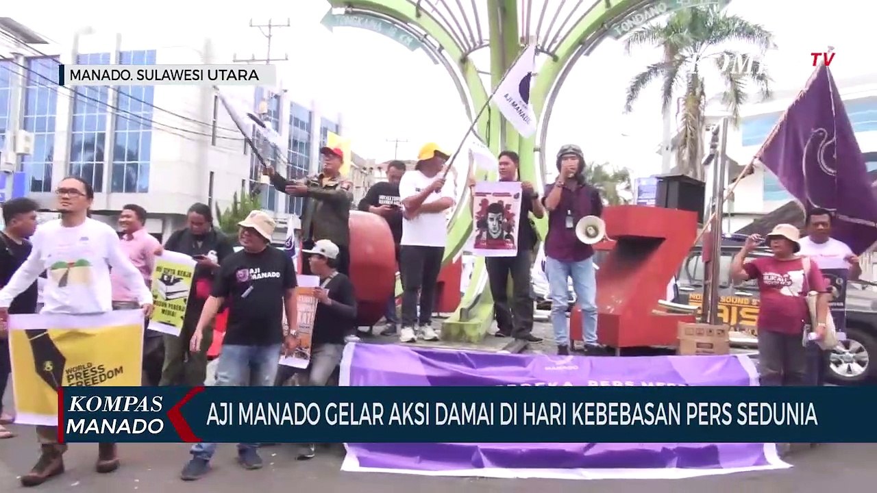 Dalam Rangka Hari Kebebasan Pers Sedunia, AJI Manado Gelar Aksi Damai