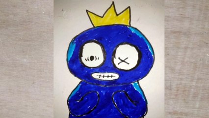 Rainbow friends Blue characters drawing