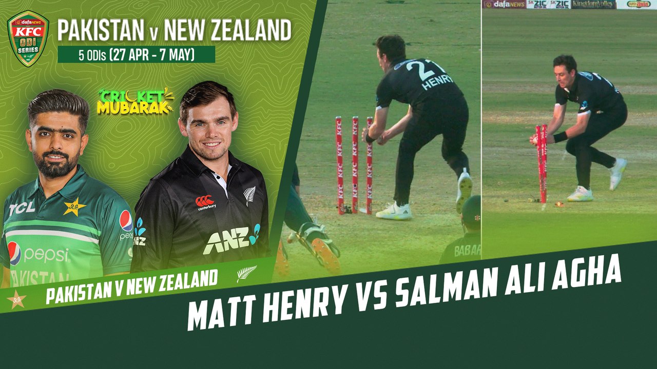 Matt Henry  Salman Ali Agha | A run-out attempt followed by a stunning catch! | PCB | M2B2T