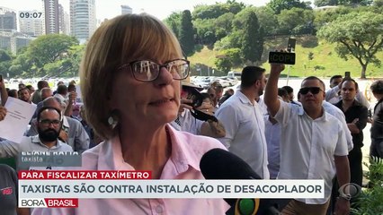 Taxistas protestam contra exigência da SPTaxi 05/05/2023 11:36:55