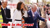 Charles, Kate  William meet well wishers on walkabout along The Mall on the eve of the Coronation