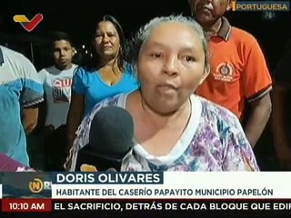 Habitantes del caserío Papayito en el edo. Portuguesa reciben servicio de alumbrado público