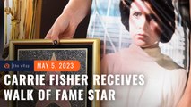 On ‘Star Wars’ day, Carrie Fisher receives posthumous Walk of Fame star