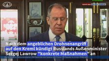 Lawrow kündigt nach angeblichem Drohnenangriff "konkrete Maßnahmen" an