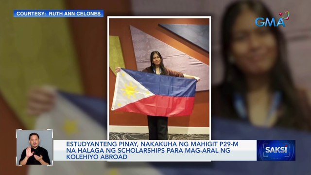 Estudyanteng Pinay, nakakuha ng mahigit P29-M na halaga ng scholarships para mag-aral ng kolehiyo abroad | Saksi