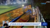 4-anyos na lalaki, patay matapos mabangga ng bus na tumama sa gutter at dumeretso sa bangketa | Saksi
