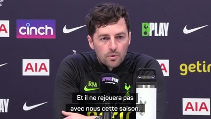 Tottenham - Mason : "Lloris ne rejouera pas avec nous cette saison"