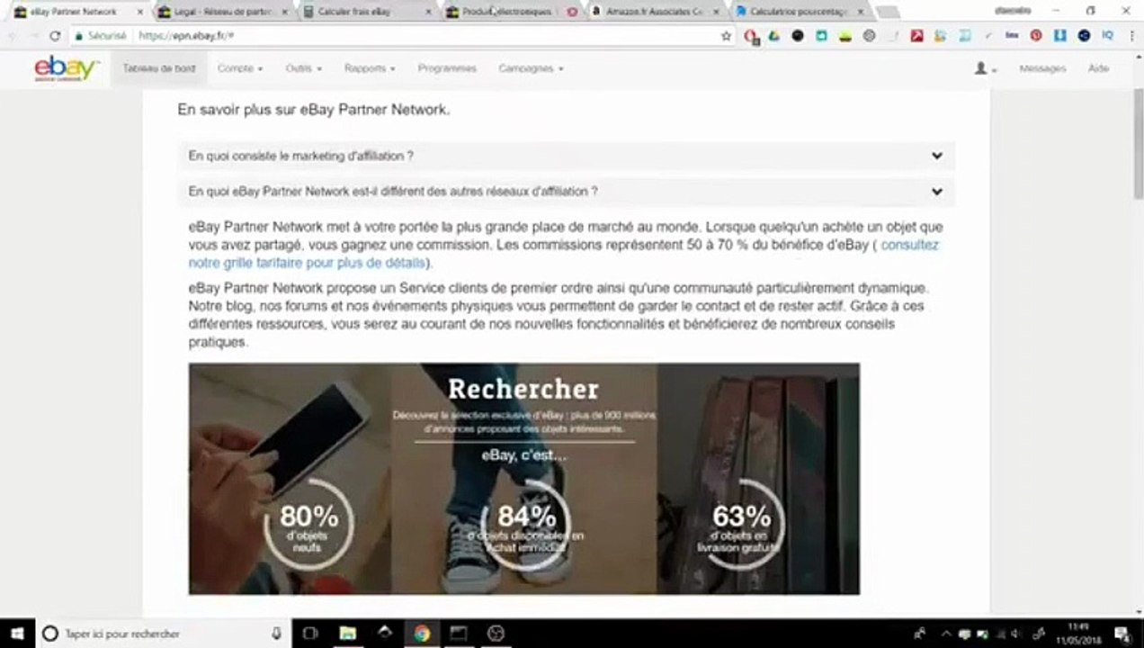 ebay ca raport combien