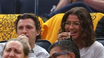 Zendaya and Tom Holland Showed Off Their Casual Couple's Style for a Rare Courtside Date