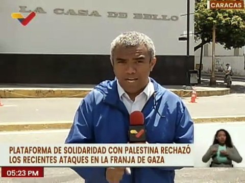 Venezolanos se solidarizan con Palestina en rechazo a los recientes ataques en la Franja de Gaza