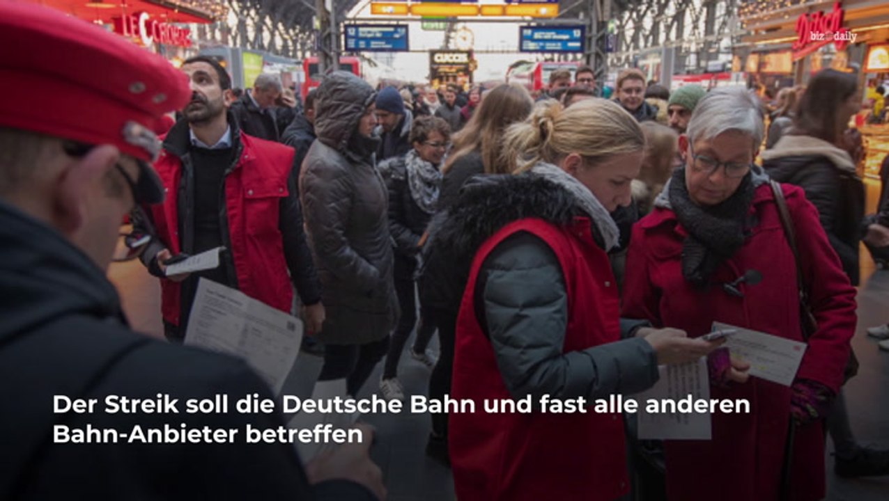 Neuer Streik bei der Bahn: So lange fahren nächste Woche keine Züge