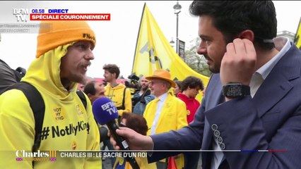 Descargar video: Charles III: une centaine de manifestants antimonarchiques rassemblés à Trafalgar Square