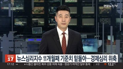 뉴스심리지수 11개월째 기준치 밑돌아…경제심리 위축