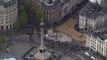Anti-monarchy protesters gather in Trafalgar Square