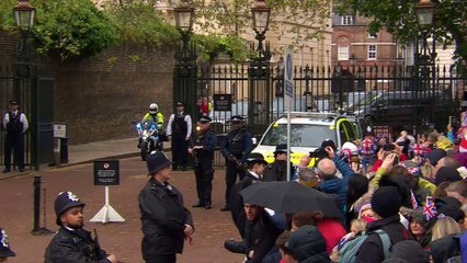 King Charles arrives at Buckingham Palace