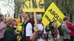 Anti-monarchy group Republic protest in Trafalgar Square