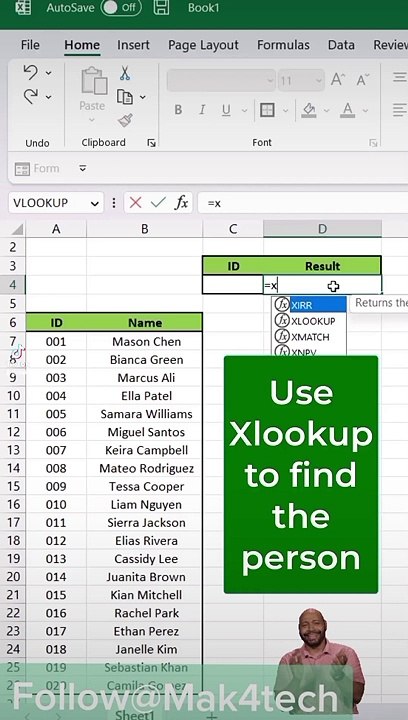 use-xlookup-to-find-a-person-name-in-excel-sheet-video-dailymotion