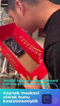 We did not mean that, Carboards can use as welding helmet #safety #hse #5s