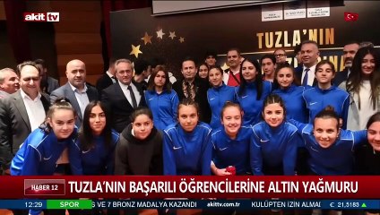 Tuzla'nın başarılı öğrencilerine altın yağmuru