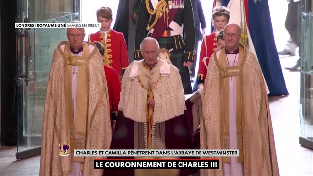 Couronnement de Charles III : le couple pénètre dans l'abbaye de Westminster