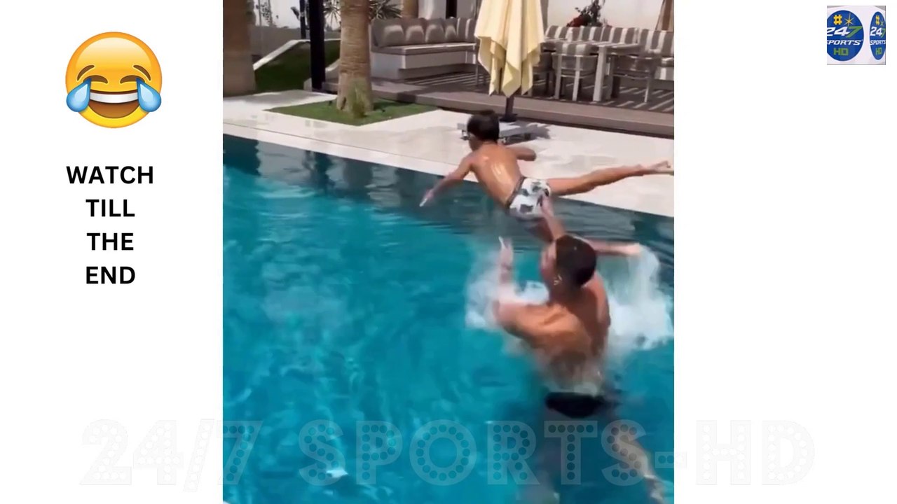 Cristiano Ronaldo chills in swimming pool with Georgina Rodriguez as he ...
