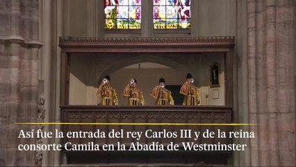 El momento de la entrada de los reyes en la Adabía de Westminster