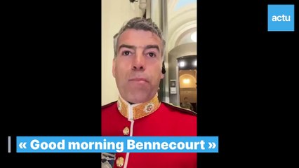 Couronnement de Charles III : un soldat britannique salue une petite commune des Yvelines