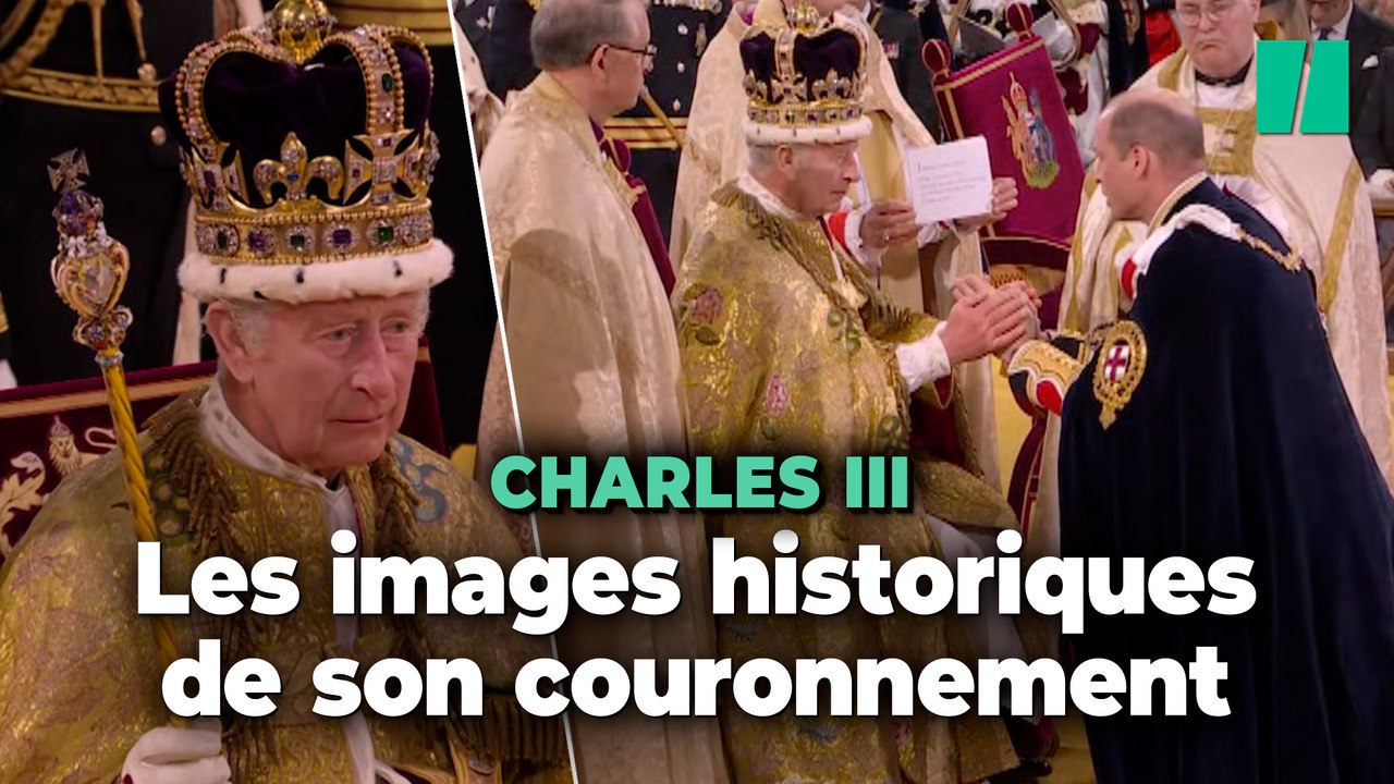 Le roi Charles III couronné, les images historiques