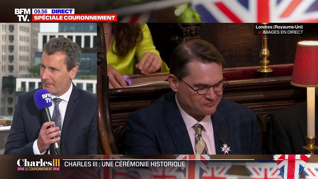 Katy Perry déambule au sein de l'Abbaye de Wesminster.La chanteuse Katy Perry assiste au couronnement de Charles III, à Londres. © BFMTV