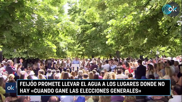 Feijóo promete llevar el agua a los lugares donde no hay «cuando gane las elecciones generales»