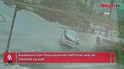 Kastamonu’da hafif ticari araç ile otomobil çarpıştı