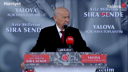 Devlet Bahçeli: Hans'a, Sam'a, Jonny'e aziz vatan evladı Cumhurbaşkanımız Recep'i ezdirmeyeceğiz