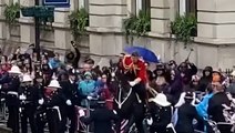 Spooked horse crashes into barrier behind King’s carriage during coronation procession
