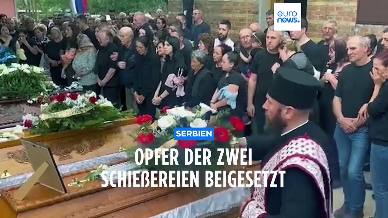 Serbien: Zehn Todesopfer der zwei Schießereien beigesetzt