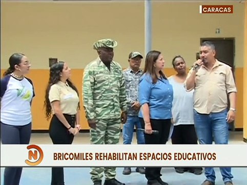 Alcaldía de Caracas realiza trabajos de recuperación con las Bricomiles en la U.E.N. Perú De Lacroix