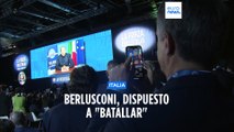 Silvio Berlusconi, aún ingresado, manda un mensaje grabado a la convención de Forza Italia