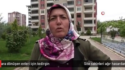 Site sakinleri ağır hasardan hafif hasara dönüşen evleri için tedirgin