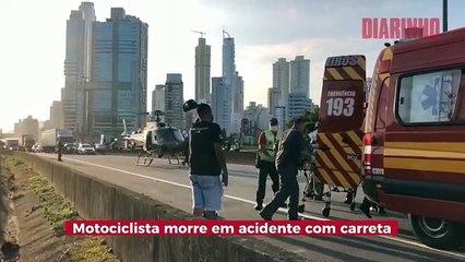 Urgente: Motociclista morre em acidente com carreta